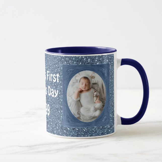 Taza La 1ra foto del bebé del día del padre del papá (Derecha)