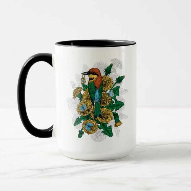 Taza La abeja come con el colgante dorado (Izquierda)