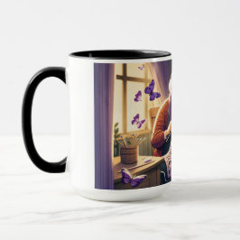 Taza La abuela tejiendo.