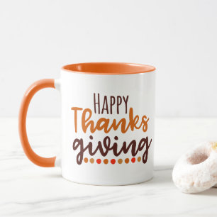 Taza La acción de gracias feliz redacta día de fiesta