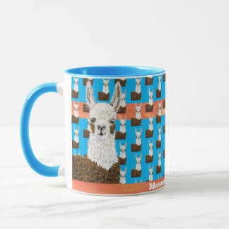 Taza La adorable Mamá Llama Te Amo Mug De Chocolate Cal