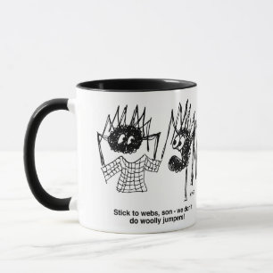 Taza La araña hace un puente en lugar de una web