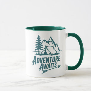Taza La aventura espera fuera Café de camping