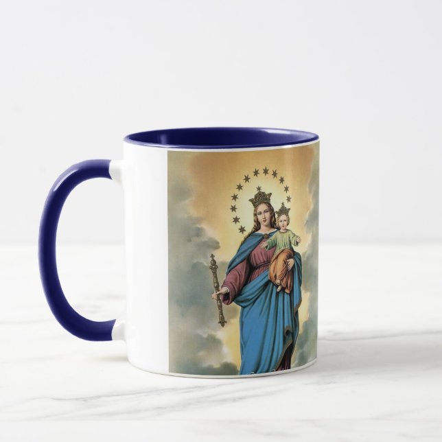 Taza La ayuda de Maria de cristianos ruega para (Izquierda)