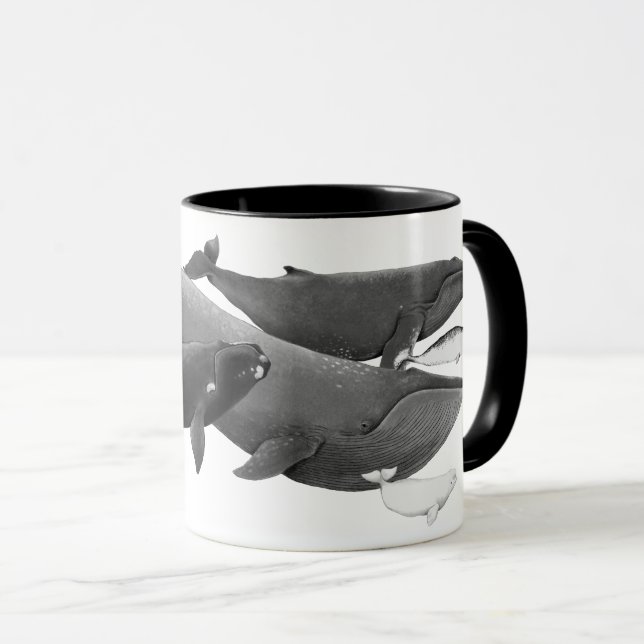 Taza La Ballena De Ilustracion De Ballenas (Anverso derecho)