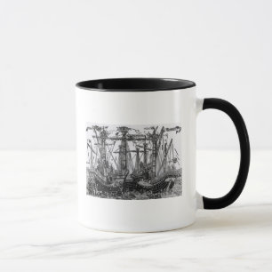 Taza La batalla de Zonchio en 1499