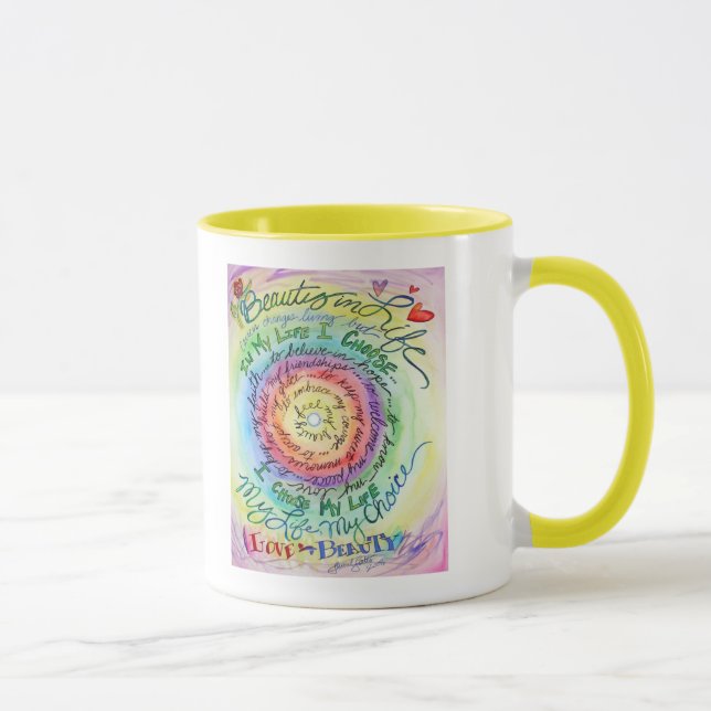 Taza La belleza en la vida sonó arcoiris (Derecha)