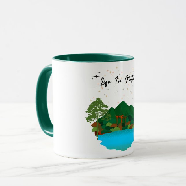 Taza La belleza y la tranquilidad de la naturaleza (Anverso izquierdo)