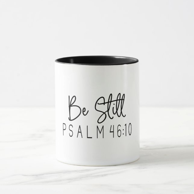 Taza La Biblia Cristiana Verse/Be Still Psalm 46:10 (Centro)