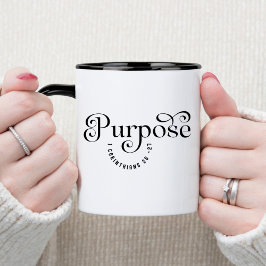 Taza La Biblia propósito versus el café cristiano Mug