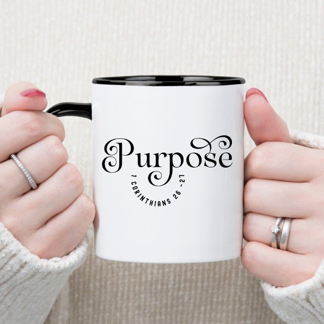 Taza La Biblia propósito versus el café cristiano Mug (Subido por el creador)