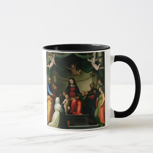 Taza La boda mística de St. Catherine de Siena con (Derecha)