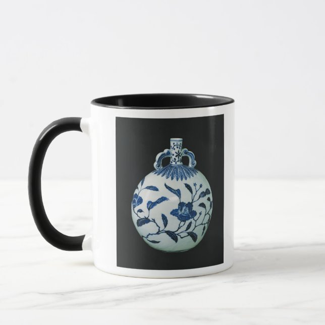 Taza La calabaza "azul y blanca" del peregrino con (Izquierda)