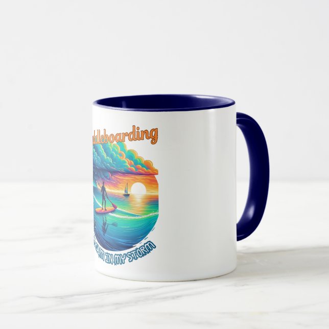 Taza La calma en mi tormenta - el paddleboard (Anverso derecho)