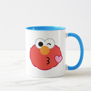 Taza La Cara de Elmo Lanzando un Beso
