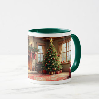 Taza La casa de la abuela en Navidad