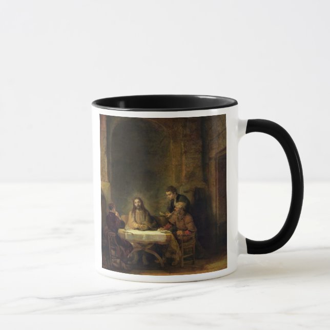 Taza La cena en Emmaus, 1648 (aceite en el panel) (Derecha)