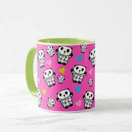 Taza La chica rosa Cute Kawaii Panda tiene corazón de a