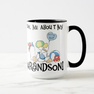Taza La cigüeña pregunta por mi nieto