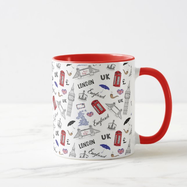 Taza La ciudad de Londres Doodles el modelo