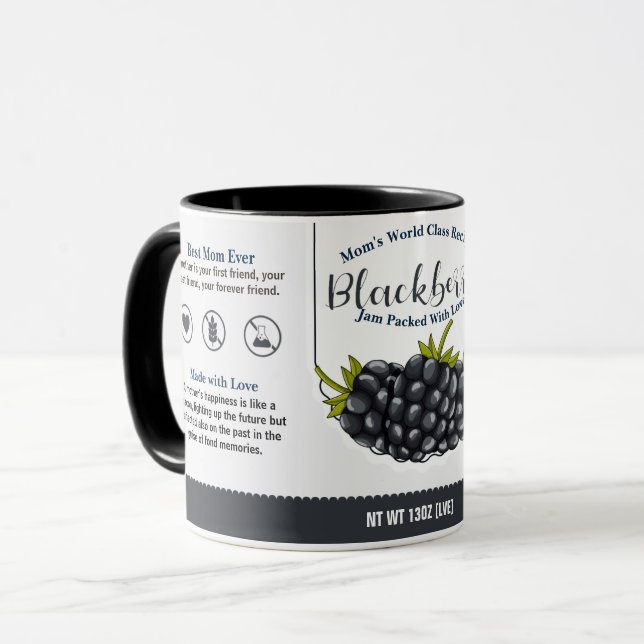 Taza La clase mundial de mamá Blackberry Love Jam Mug (Anverso izquierdo)