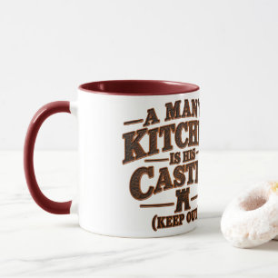 Taza La cocina de un hombre es su castillo