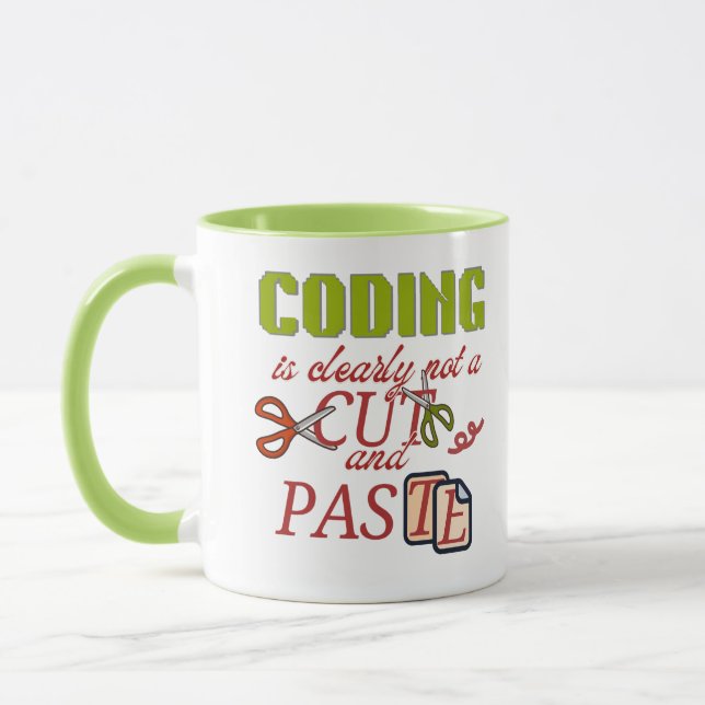Taza La codificación no es solo cortar y pegar (Izquierda)
