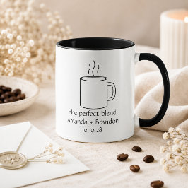 Taza La Combinación Perfecta Dibujo de Línea Boda