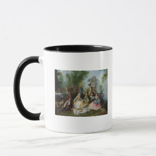 Taza La comida del fiesta de la caza, C. 1737