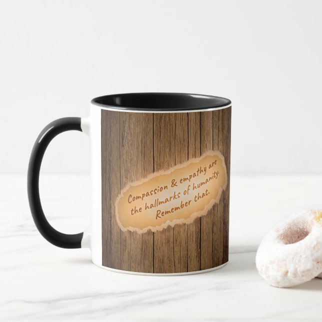 Taza La compasión y la empatía son las marcas distintiv (Con donut)