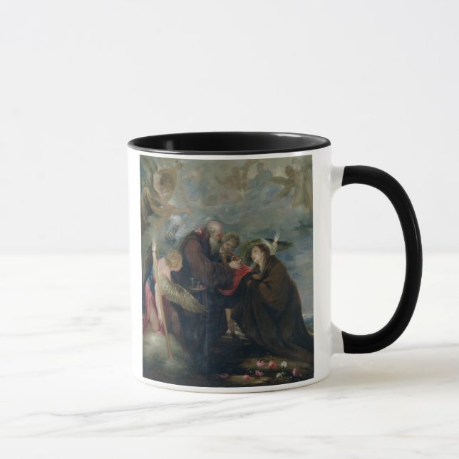 Taza La comunión del St. subió de Viterbo (la Virgen) (Derecha)