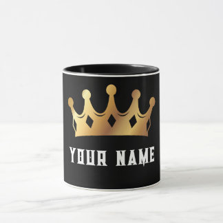 Taza La Corona del Rey y su nombre inferior