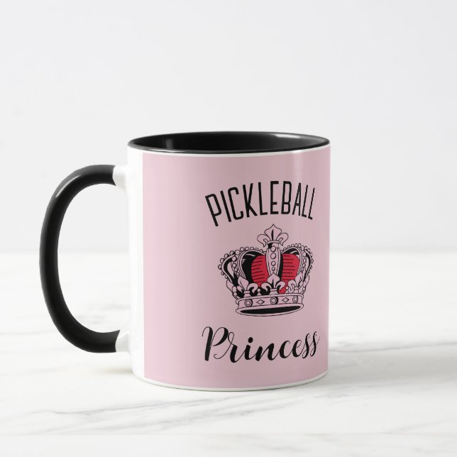 Taza La corona Princesa de Pickleball Rosa (Izquierda)