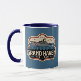 Taza La cosecha de Grand Haven 70 Retro Michigan