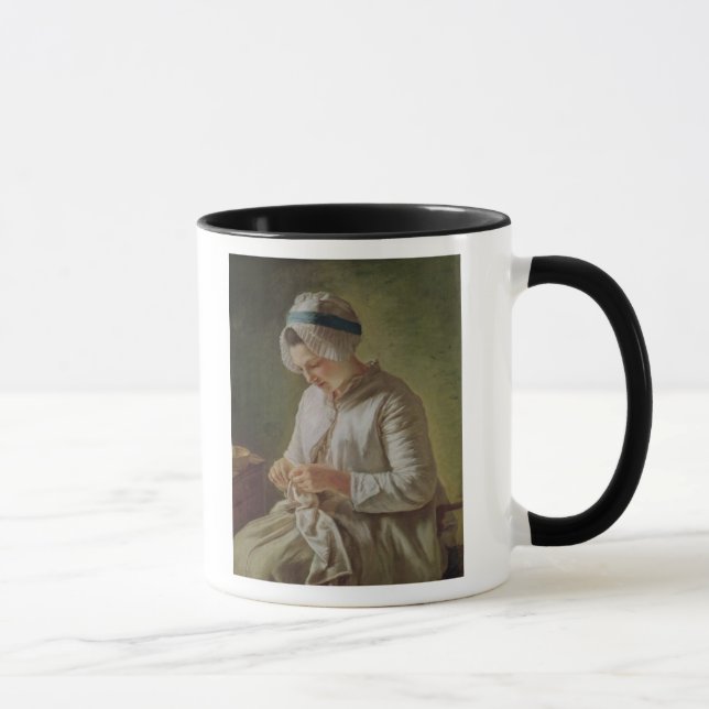 Taza La costurera o, funcionamiento de la mujer joven (Derecha)