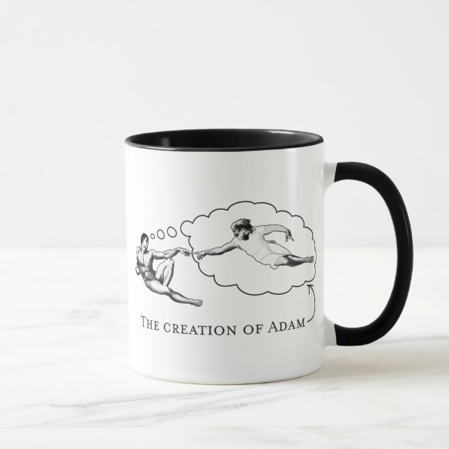 Taza La creación de Adán (dios) (Derecha)