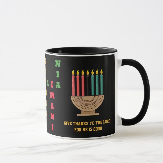 Taza La cruz de KWANZAA Nguzo Saba (Derecha)