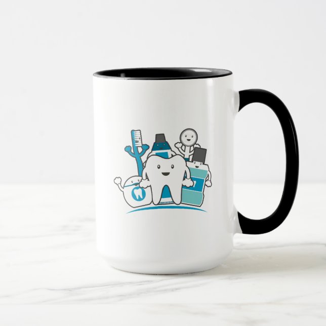 Taza La cuadrilla limpia de los dientes (Derecha)