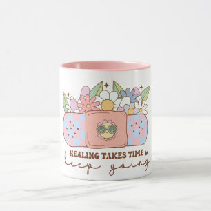 Taza La curación toma tiempo, sigue en marcha, la cita