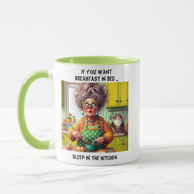 Taza La curiosa anciana Personalizado de la moda hace p (Izquierda)