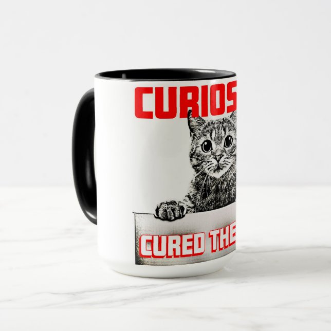 Taza La curiosidad curó al gato (Anverso izquierdo)