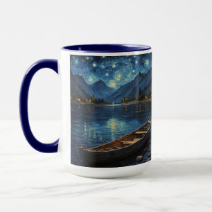 Taza "La deriva estrellada: Pesca bajo el Cosmos