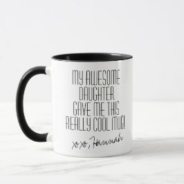 Taza La divertida Minimalista hija de madre blanca y ne