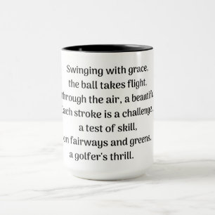 Taza La emoción de Golfer