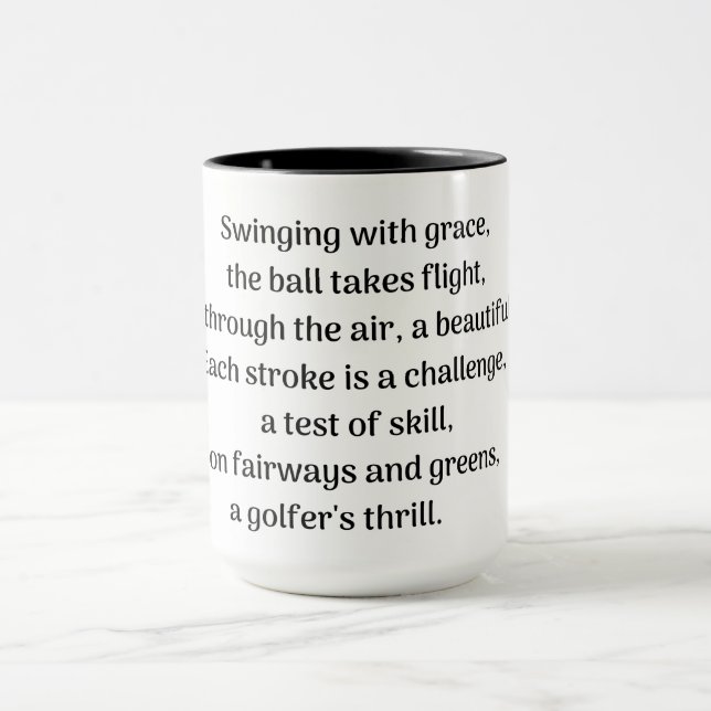 Taza La emoción de Golfer (Centro)