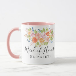 Taza La empleada de honor Rose Bouquet