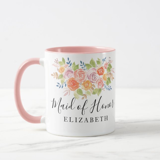 Taza La empleada de honor Rose Bouquet (Izquierda)
