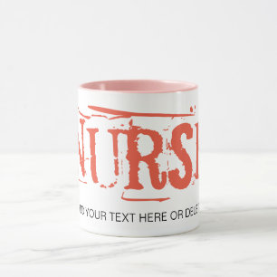 Taza La enfermera Mug. Idea de regalo. Plantilla de per