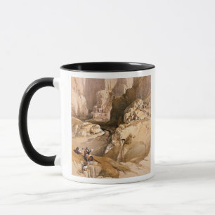 Taza La entrada al Petra, el 10 de marzo de 1839,