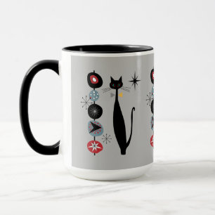Taza La era retro atómica a mediados del siglo Moderno